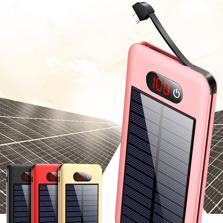 Solar wireless charging treasure comes with a line of ultra-thin